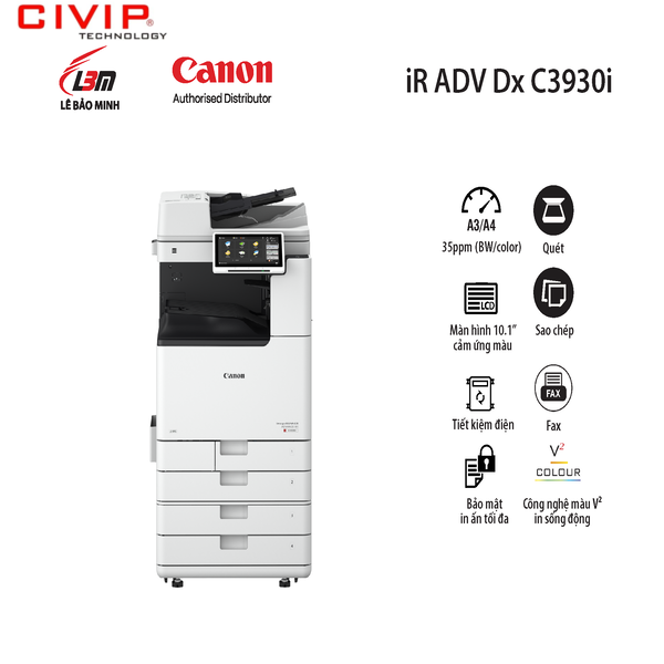Máy photocopy màu Canon iR-ADV DX C3930i (Hàng chính hãng Lê Bảo Minh phân phối)