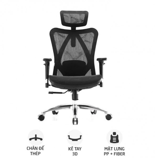 Ghế công thái học Sihoo M57 Đen