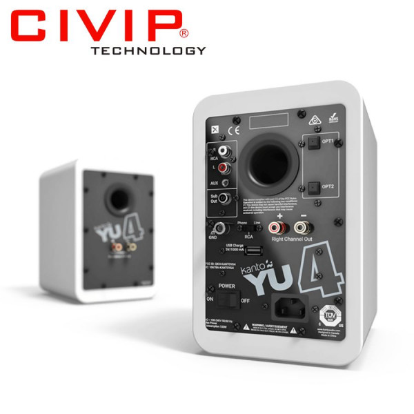 Loa Bluetooth KANTO YU4 - Matte White/Bamboo/Walnut