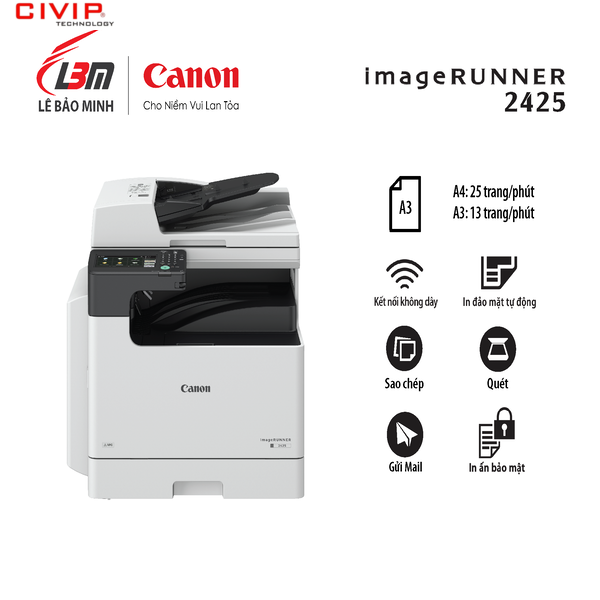 Máy Photocopy đơn sắc Canon iR2425 (Hàng chính hãng Lê Bảo Minh phân phối)