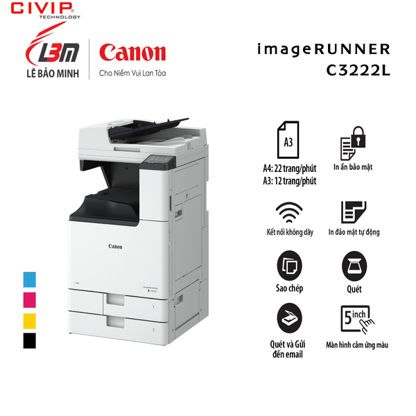 Máy photocopy Laser màu Canon iR C3222L (Hàng chính hãng Lê Bảo Minh phân phối)