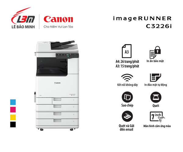 Máy photocopy màu Canon iR C3226i (Hàng chính hãng Lê Bảo Minh phân phối)