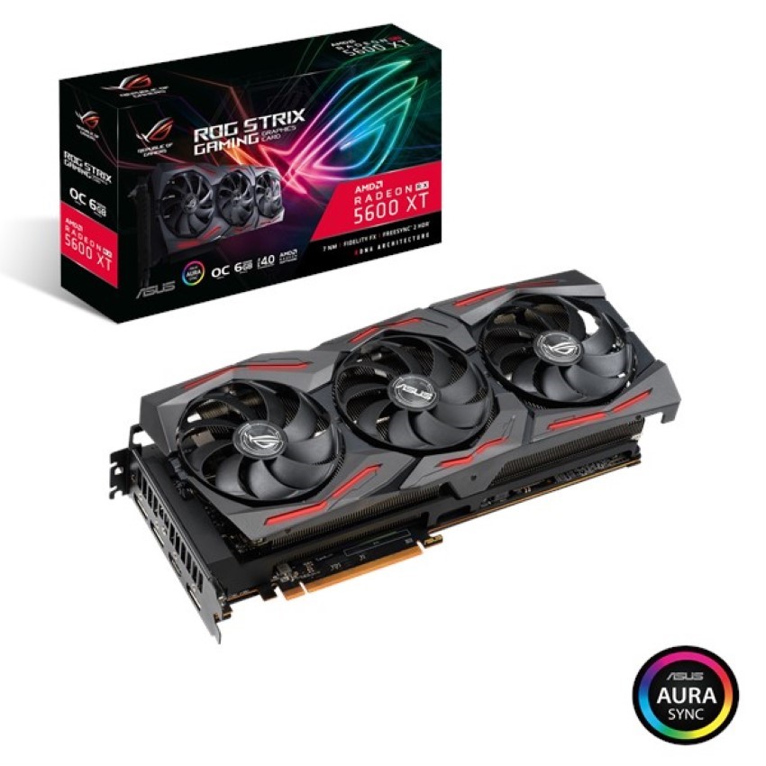 Card màn hình ASUS ROG STRIX RX 5600 XT-O6G GAMING (6GB GDDR6/192-bit/HDMI+DP