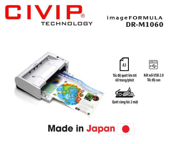 Máy scan Canon DR-M1060 (A3/A4/A5/ Đảo mặt/ ADF/ USB)