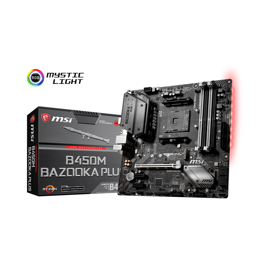 Mainboard MSI B450M BAZOOKA PLUS (AMD B450/Socket AM4/mATX/4 khe RAM DDR4)