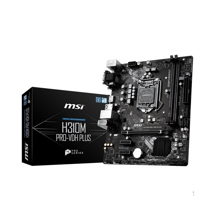 Mainboard MSI H310M PRO-VDH PLUS (Intel H310/Socket 1151-v2/mATX/2 khe RAM DDR4)