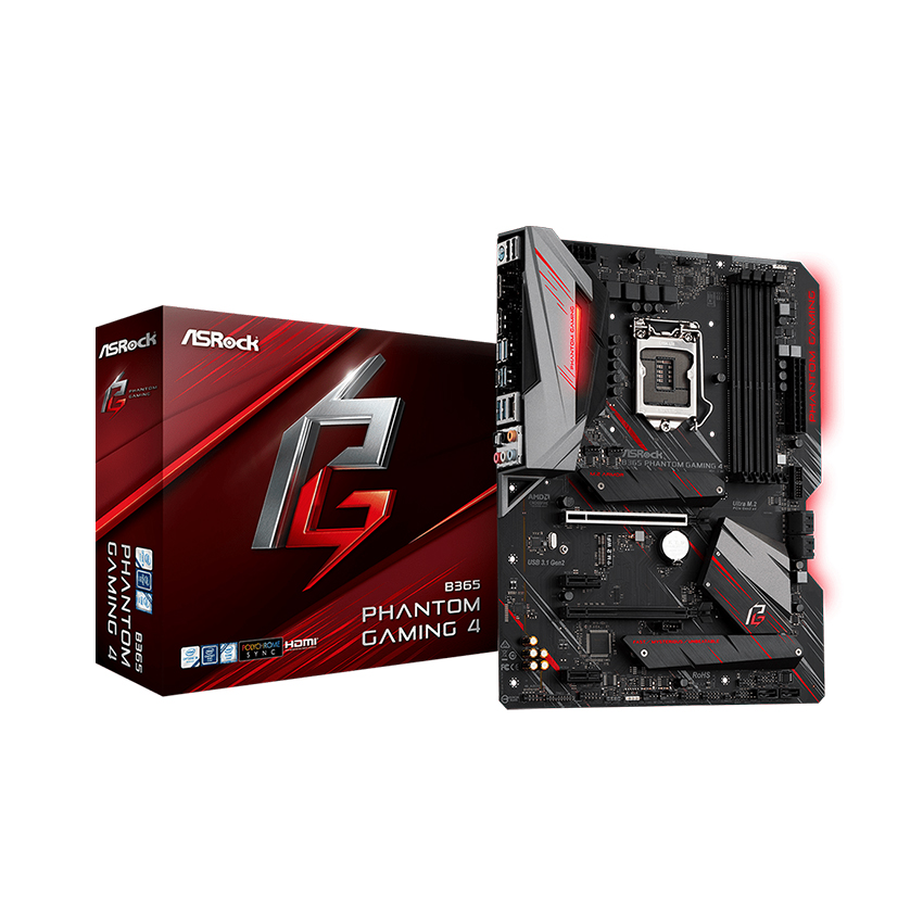 Mainboard ASROCK B365 Phantom Gaming 4 (Intel B365/Socket 1151/ATX/4 khe RAM DDR4)