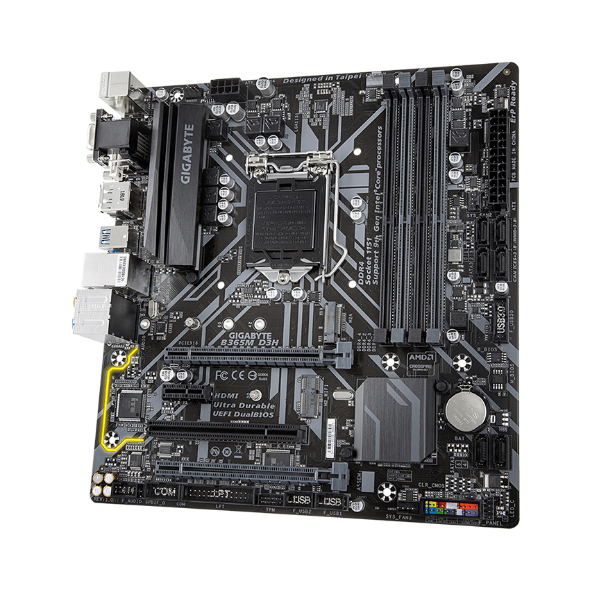 Mainboard Gigabyte B365M -D3H (Intel B365/Socket 1151-v2/4  khe Ram DDR4)