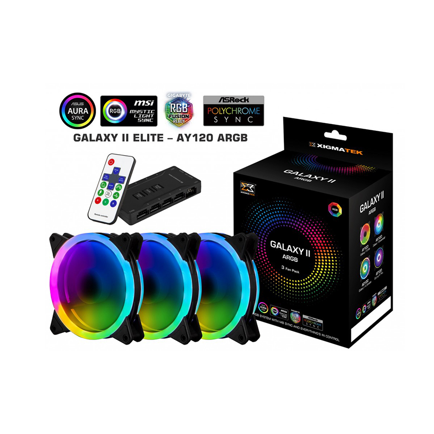 Fan case LED Xigmatek  Galaxy II Elite - EN42098 (AY120)