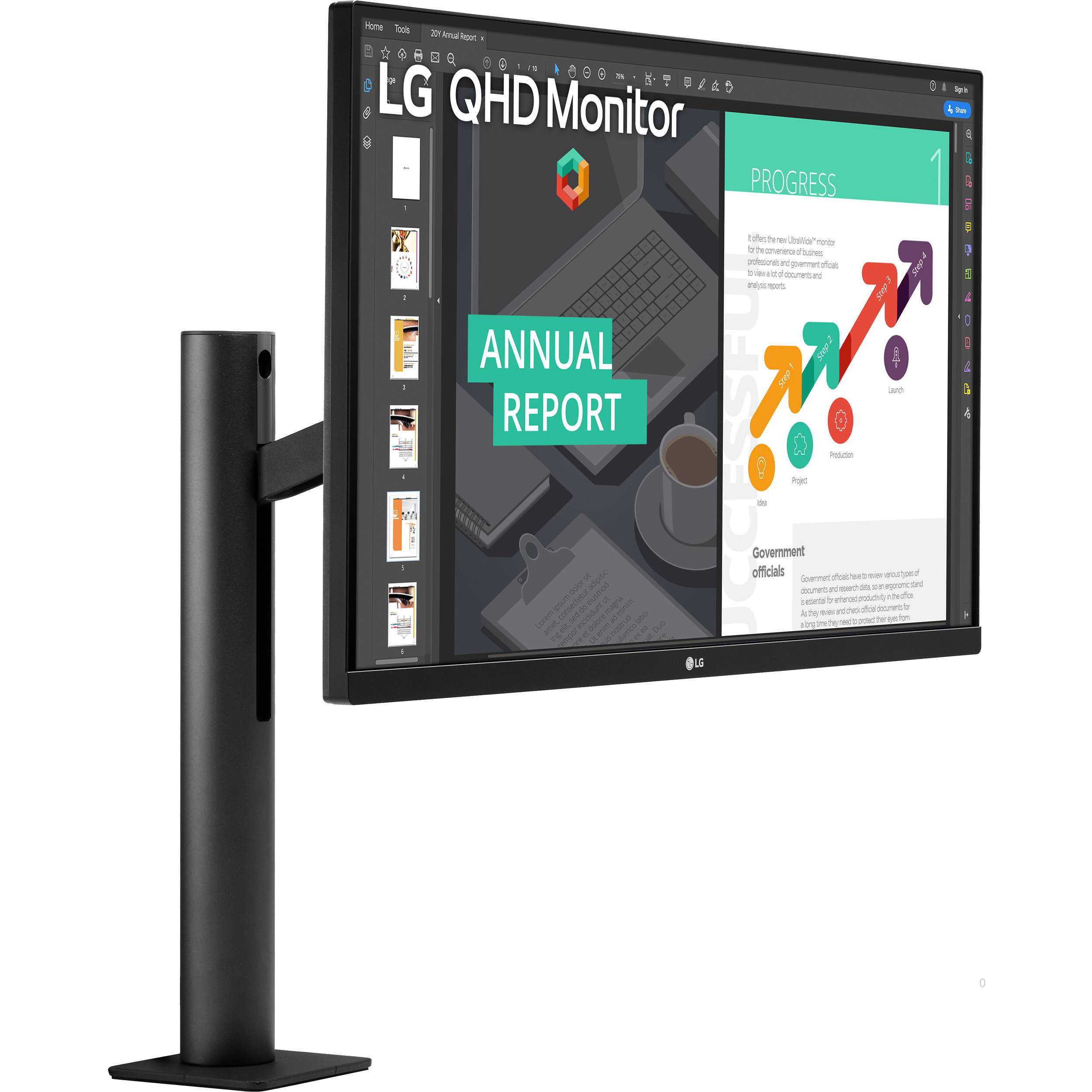 Màn hình LCD LG 27QN880 Ergo (27inch/350 cd/m²/IPS/QHD/5ms)