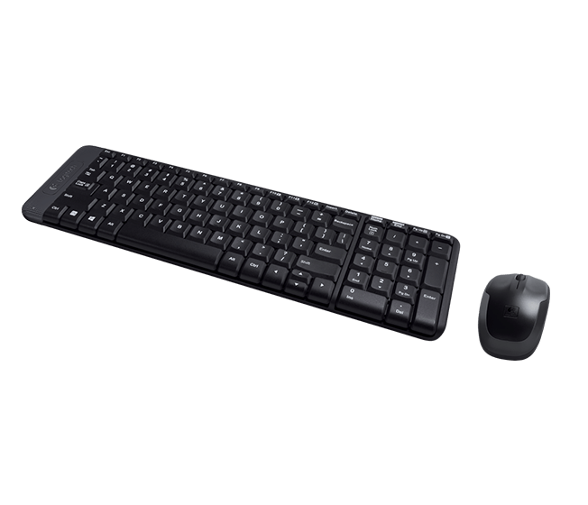 Keyboard and Mouse Logitec MK220 WIRELESS/OPTICAL/ĐEN (BLACK)/PC