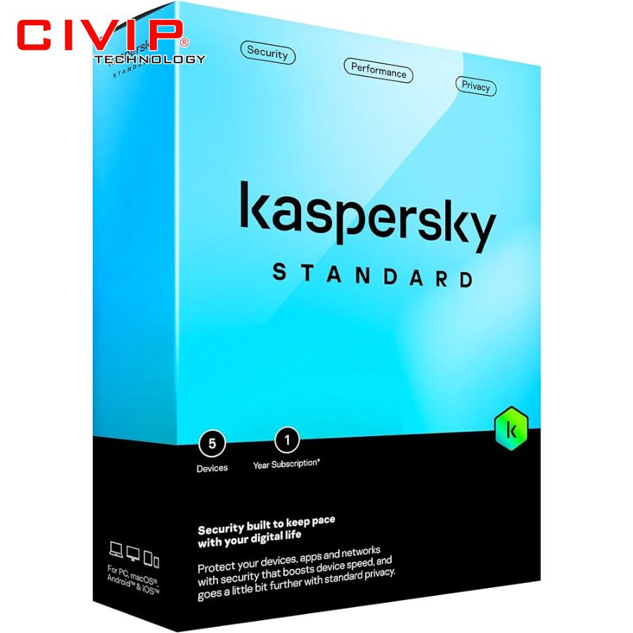 Phần mềm diệt Virus Kaspersky Standard 1PC - KAV 1PC