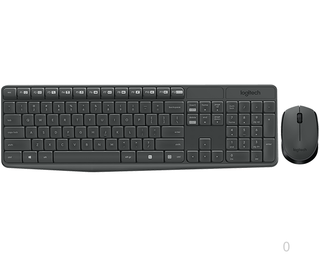 Bộ phím chuột Logitech MK235 WIRELESS/OPTICAL/XÁM (GREY)