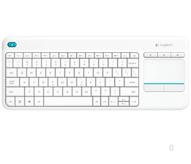 Bàn phím Logitech K400 PLUS WIRELESS/TOUCHPAD/TRẮNG (WHITE)