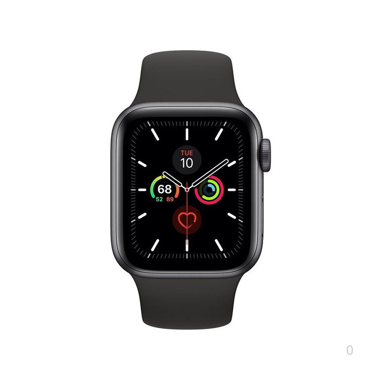 Smart Watch Apple Serie5 GPS 44mm/ viền nhôm Xám/ dây cao su Đen - MWVF2VN/A