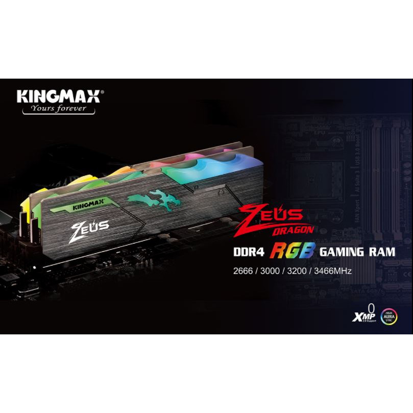 Ram PC Kingmax 8GB DDR4-3200 HEATSINK (Zeus)
