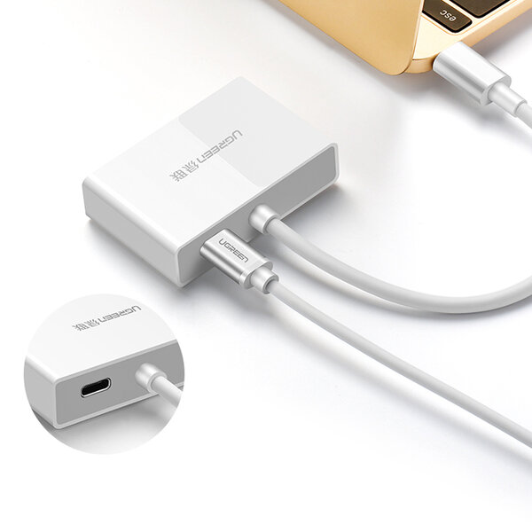 Bộ chuyển đổi USB-C sang HDMI+VGA Ugreen - 30843