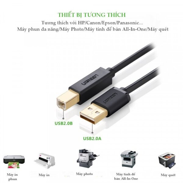 Cáp máy in USB 2.0 dài 3M Ugreen - 10351