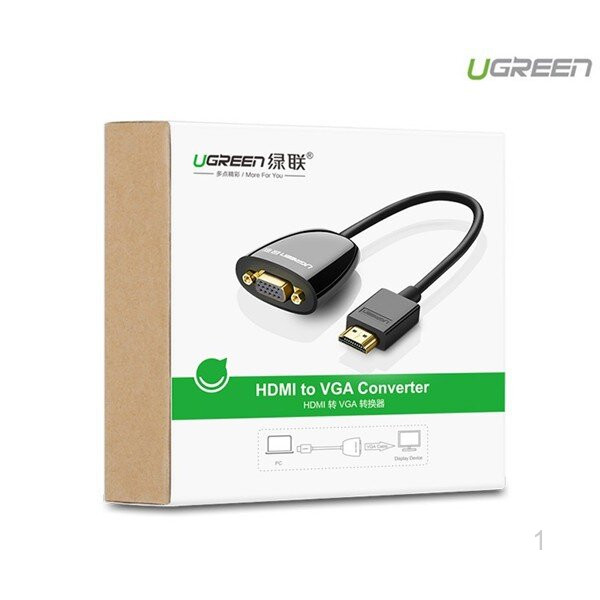 Bộ chuyển đổi HDMI sang VGA màu đen Ugreen - 40253