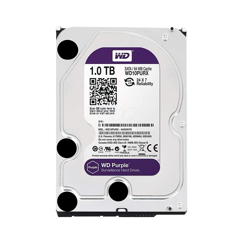 Ổ cứng HDD Western Purple (1TB/3.5 inch/5400RPM/SATA3 6Gb/s, 64MB Cache)
