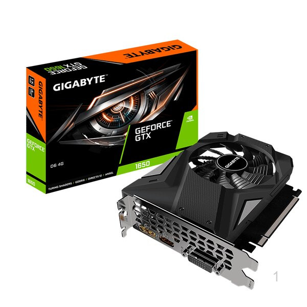 VGA Gigabyte GeForce® GTX 1650 D6 4G (GV-N1656D6-4GD)