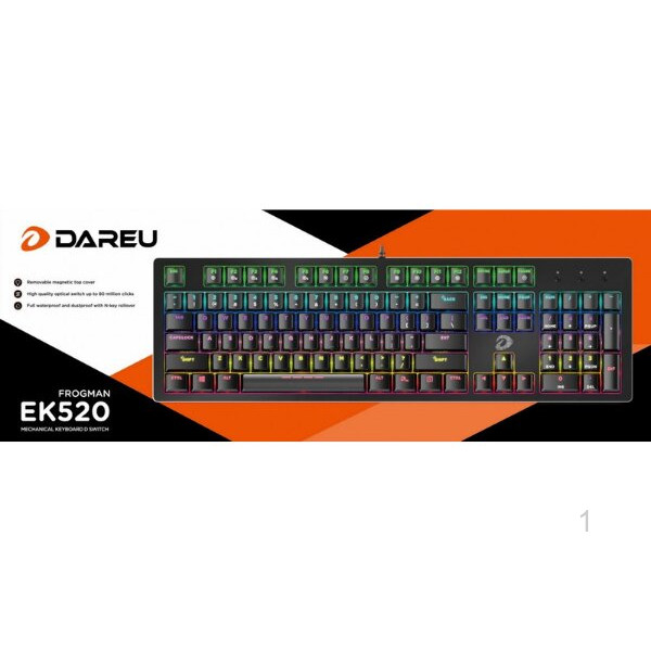 Bàn phím cơ Dare-U EK520 Black-Optical Switch_TK590U08601G
