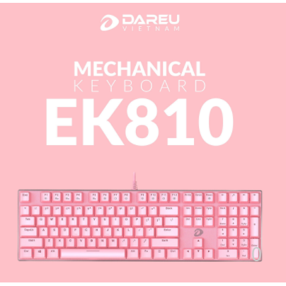 Bàn phím cơ Gaming DAREU EK810 - Pink (Pink Led)