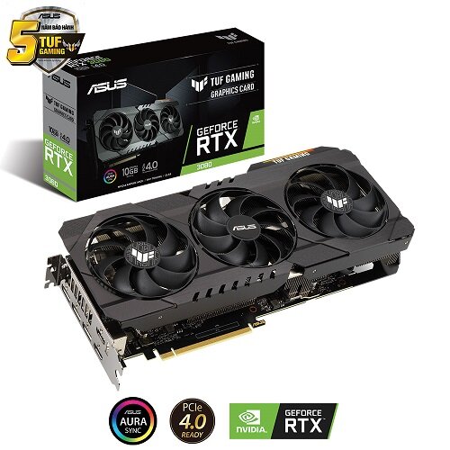 Card màn hình Asus TUF-RTX3080-O10G-V2-GAMING