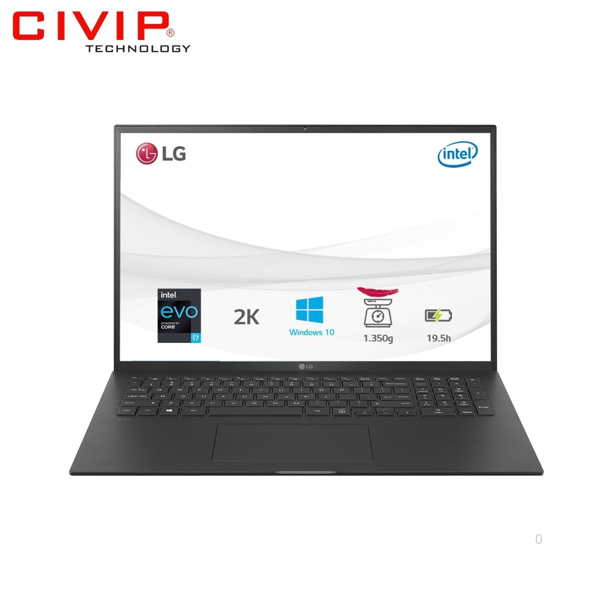 Laptop LG Gram 2021 17Z90P-G.AH78A5 (Core i7-1165G7/ 16GB LPDDR4X/ 1TB SSD NVMe/ 17