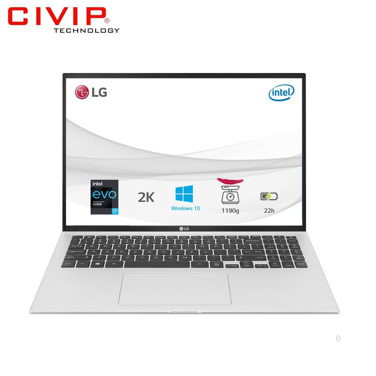 Laptop LG Gram 2021 16Z90P-G.AH73A5 (i7-1165G7/16GB/256GB/Intel Iris Xe/16.0 inch WQXGA/Win 10/Bạc)