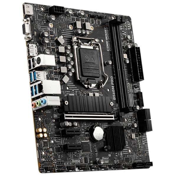 Mainboard MSI B560M PRO (Chipset B560, Socket 1200, DDR4, mATX, VGA, HDMI, DisplayPort)