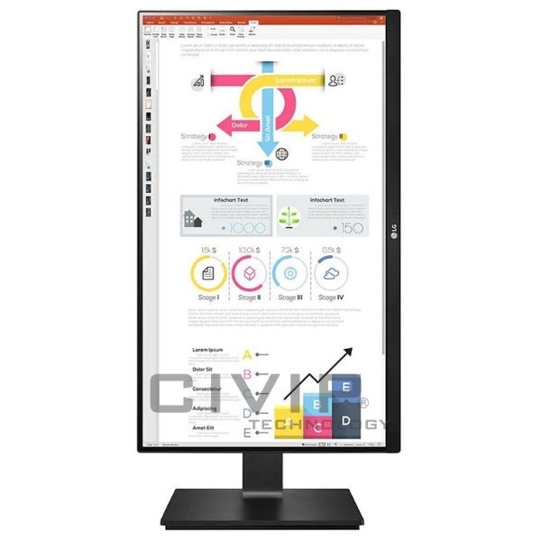 Màn hình LCD LG 24 Inch IPS 24QP750 (2K 2560 x 1440, IPS 16:9, 300 cd/m², sRGB 99%, 5ms, 75Hz, HDMI, DP, USB)