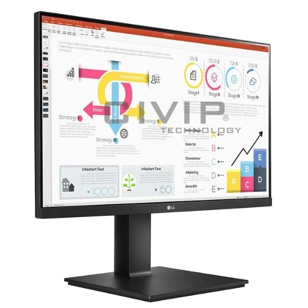 Màn hình LCD LG 24 Inch IPS 24QP750 (2K 2560 x 1440, IPS 16:9, 300 cd/m², sRGB 99%, 5ms, 75Hz, HDMI, DP, USB)