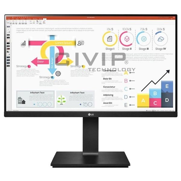 Màn hình LCD LG 24 Inch IPS 24QP750 (2K 2560 x 1440, IPS 16:9, 300 cd/m², sRGB 99%, 5ms, 75Hz, HDMI, DP, USB)