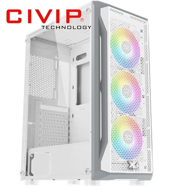 Case Xigmatek Gaming X 3FX  White - EN46720 (ATX - M-ATX - M-ITX)