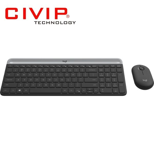 Bộ phím chuột Logitech MK470 Slim WIRELESS Grey