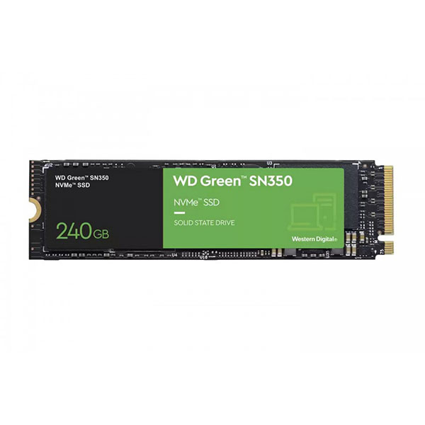 Ổ cứng SSD WD SN350 Green 240GB M.2 2280 PCIe NVMe 3x4 (Đọc 2400MB/s - Ghi 900MB/s)