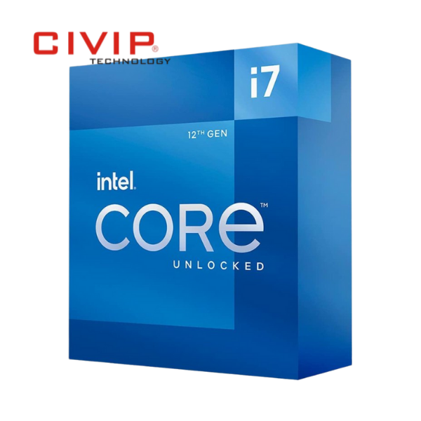 CPU Intel Core i7 12700KF - Không tích hợp VGA (Socket LGA1700, max Turbo 5.0GHz, 12 nhân 20 luồng, Cache 25MB, 125W)
