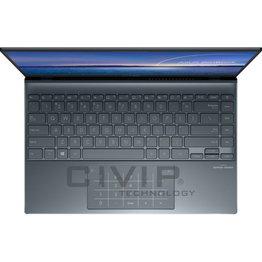 Laptop Asus ZenBook 14 UX425EA-KI817T (Core i5-1135G7/16GB/512GB/Intel® Iris® Xe/14.0 inch FHD/Win 10/Túi/Xám/2Y)