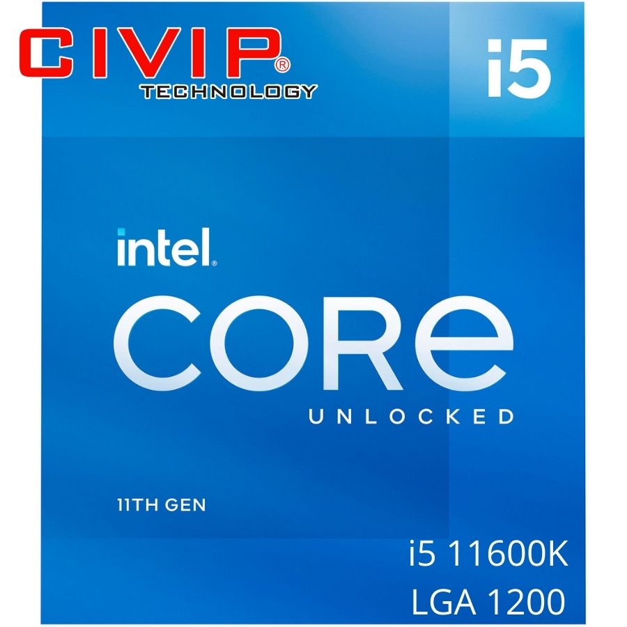 CPU Intel Core i5-11600K (3.9GHz turbo up to 4.9Ghz, 6 nhân 12 luồng, 12MB Cache, 125W) - Socket Intel LGA 1200