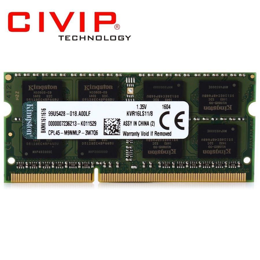 Ram Laptop Kingston 8GB 1600MHz KVR16LS11/8