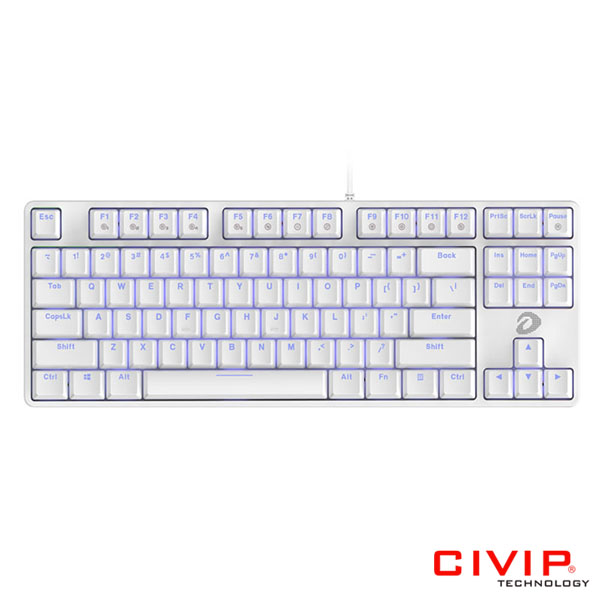 Bàn phím Dare-U EK87 White Red switch