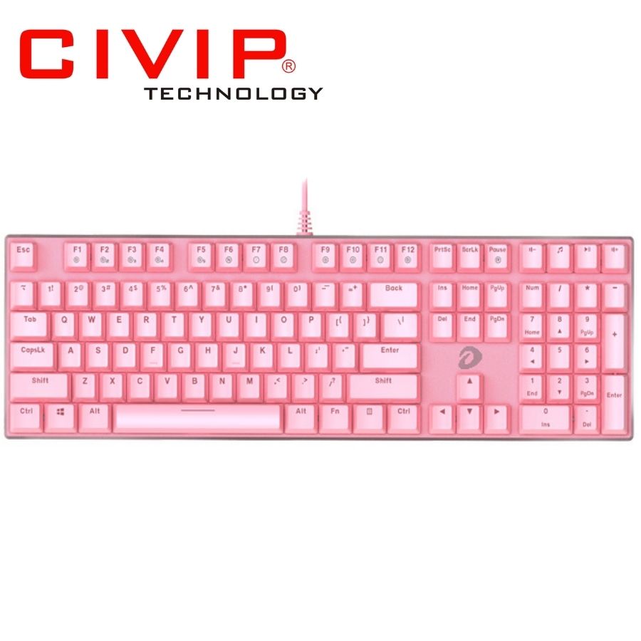 Bàn phím Dare-U EK810 Pink- Led Red switch