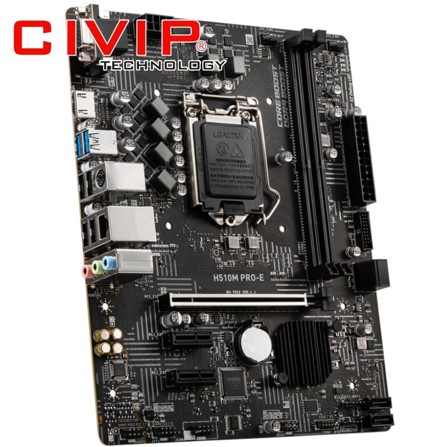 Mainboard MSI H510M PRO-E (CHipset H510, CPU Intel LGA 1200, Ram DDR4, VGA / HDMI)