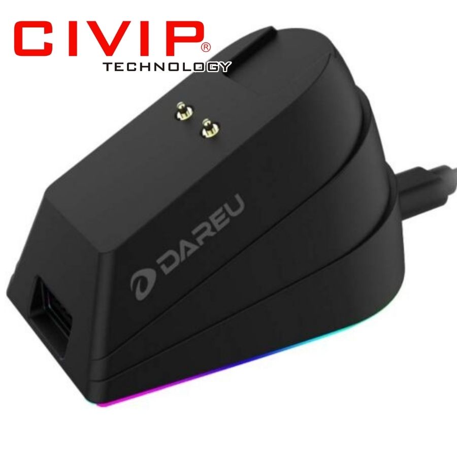 Chuột không dây DareU EM901X RGB Wireless Black