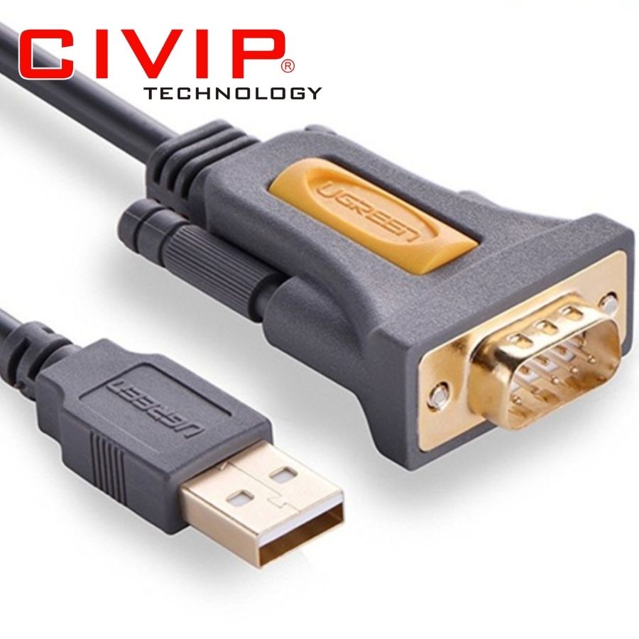 Cáp chuyển đổi USB to Com DB9 RS232 2M Ugreen 20222