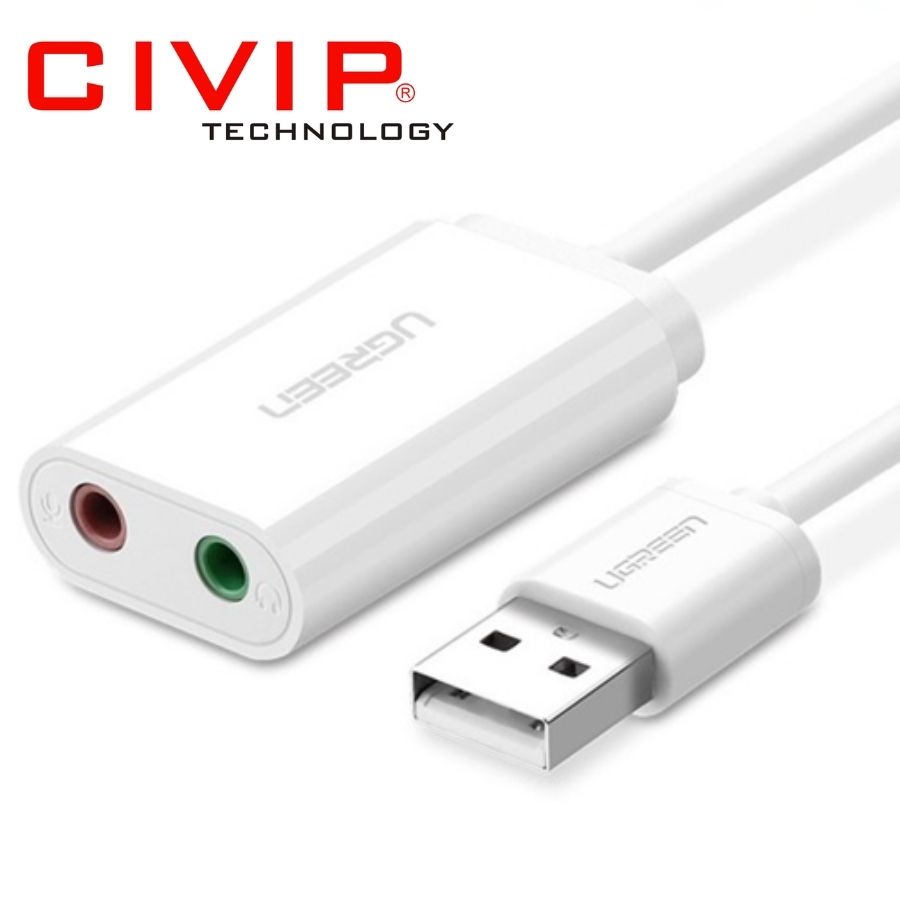 Cáp chuyển đổi USB to Sound 3.5mm Ugreen 30143