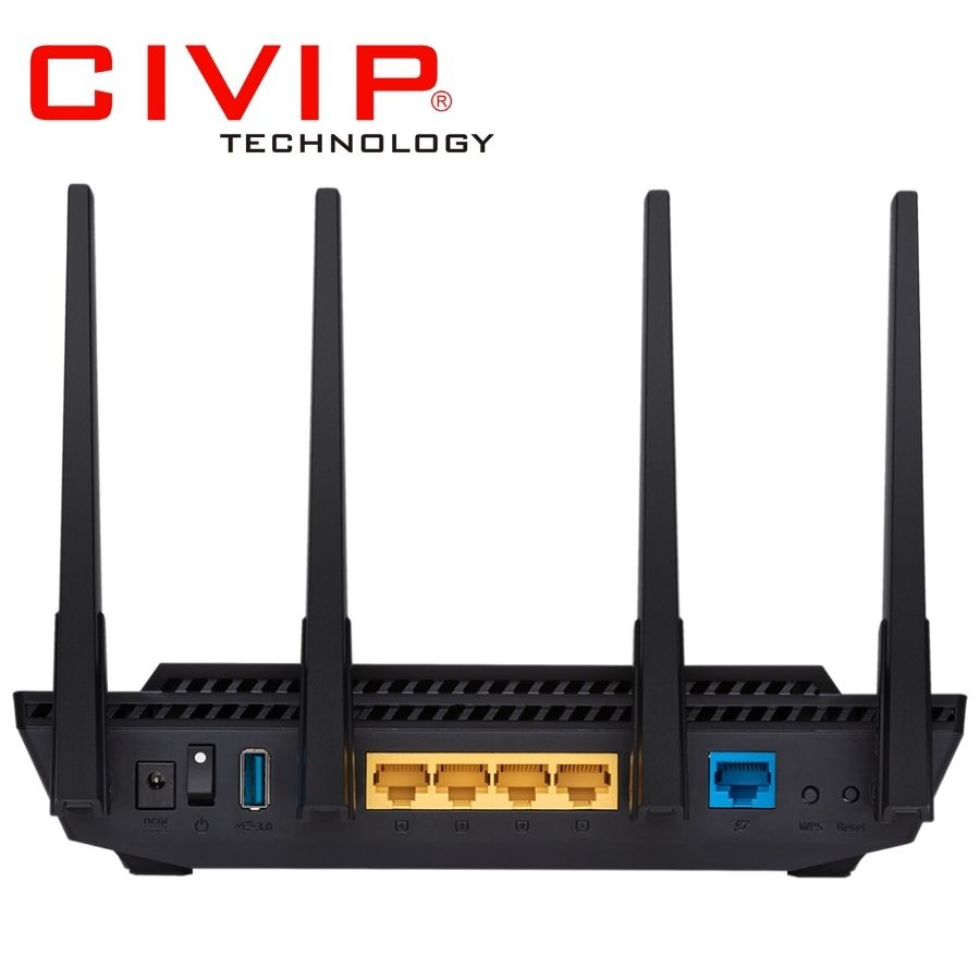 Router Wifi Asus RT-AX58U AX3000 2 băng tần, Wifi 6