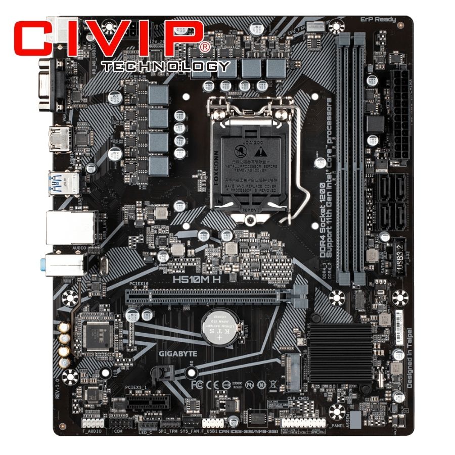 Mainboard Gigabyte GA-H510M H (Chipset H510, CPU Intel LGA 1200, RAM DDR4, VGA | HDMI)