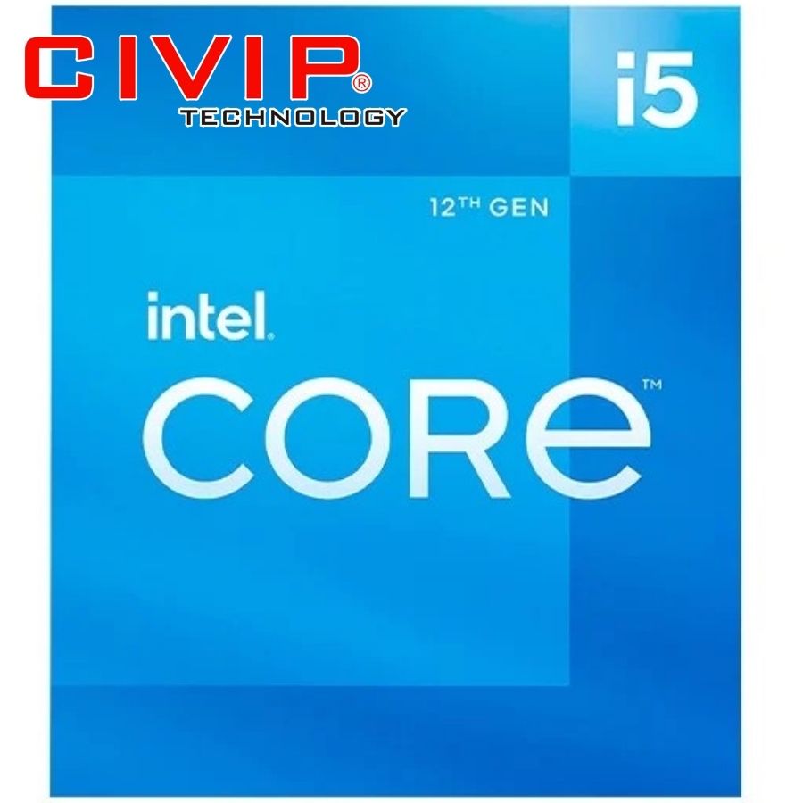 CPU Intel Core i5-12400F - Không tích hợp VGA (Socket LGA1700, 2.5GHz Turbo 4.4GHz, 6 nhân 12 luồng, Cache 18MB, 117W)
